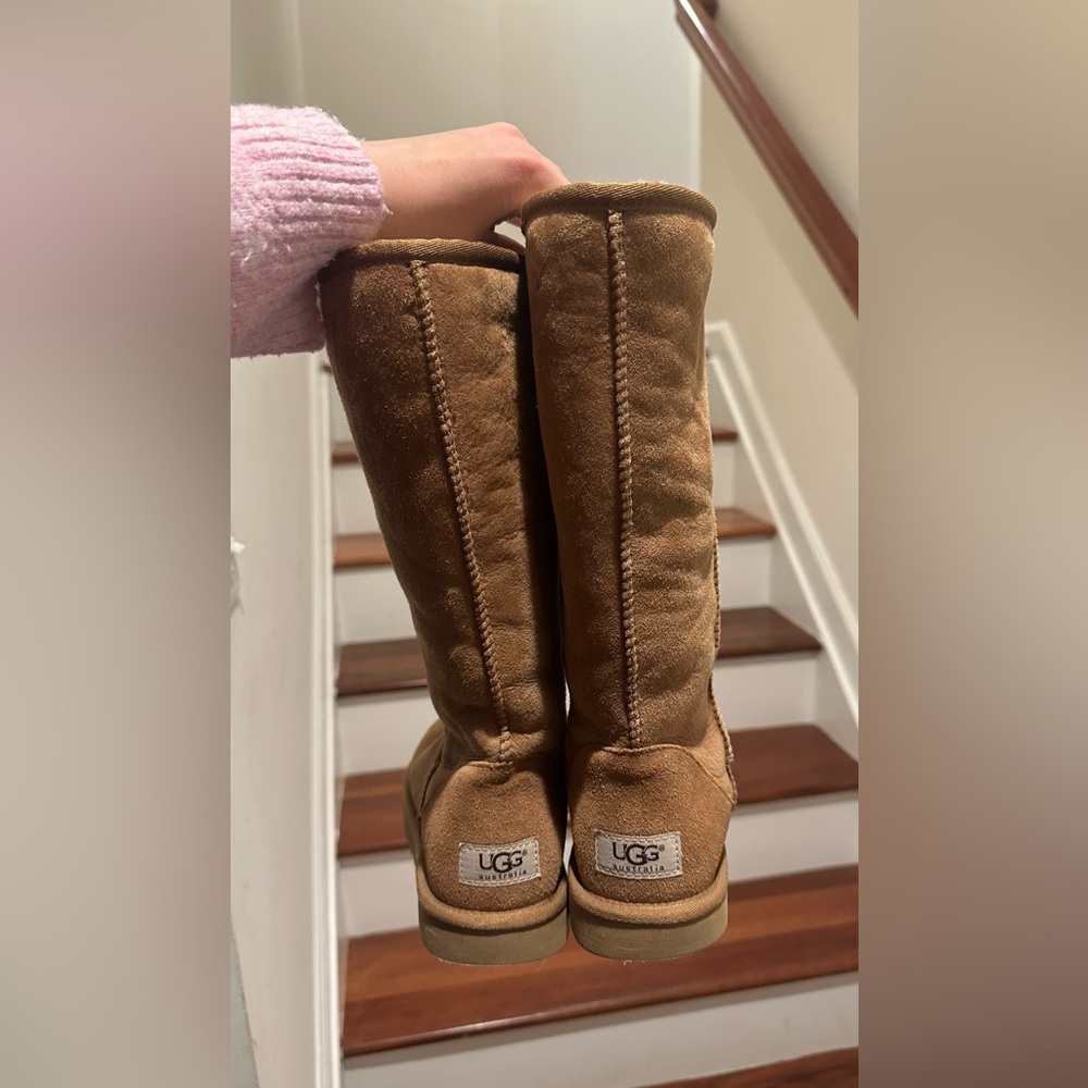 Tall Chestnut Ugg Boots - Picture 2 of 7